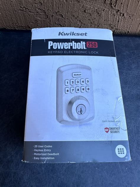 Kwikset Powerbolt 250 Keypad Electronic Deadbolt Satin Nickel 992500 002 Ebay