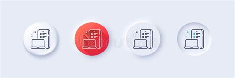 Device Line Icon. Mobile Laptop with Phone Sign. Line Icons. Vector ...