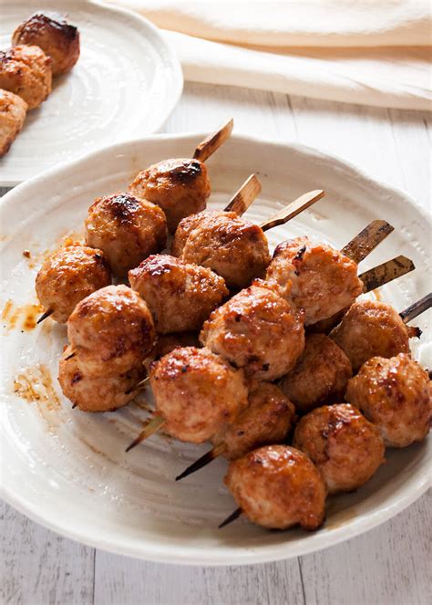 Tsukune Japanese Chicken Meatballs RecipeTin Japan