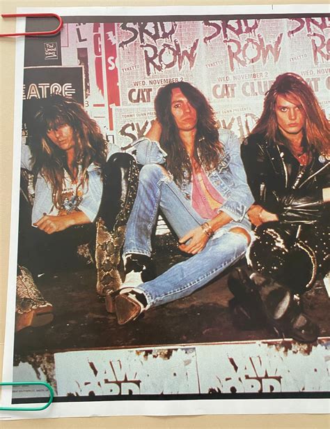 Original Vintage Poster Skid Row 1980s Music Memorabilia Etsy