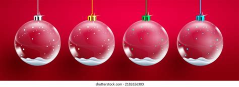 Christmas Crystal Ball Vector Set Christmas Stock Vector Royalty Free