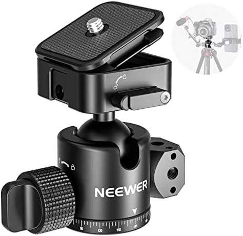 Neewer T Te Rotule Avec Plaque Fixation Rapide Arca Ball Head Pour