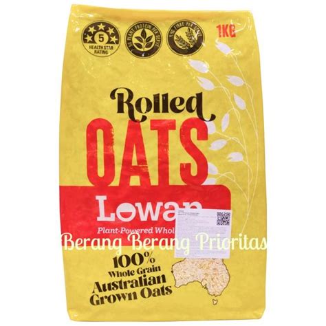 Jual Lowan Whole Grain Rolled Oats Kg Lowan Rolled Oat Shopee