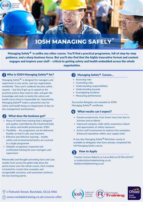 Iosh Managing Safely Rochdale Training