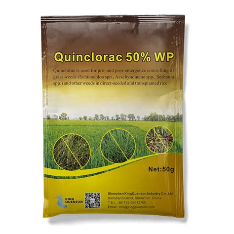 King Quenson Herbicide Agrochemical Quinclorac 96 Tc Quinclorac 50 Wp