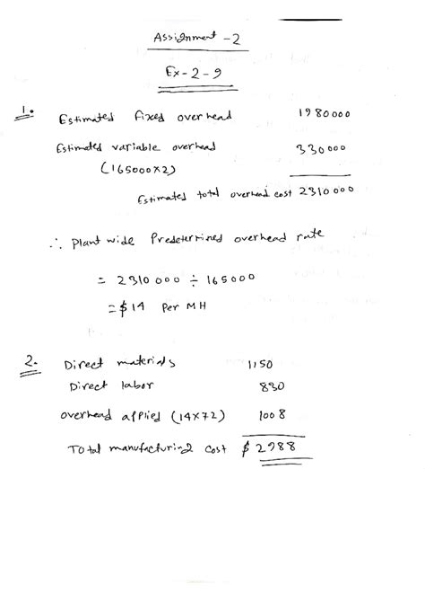 Assignment 2 Assignment Managerial Accounting Studocu