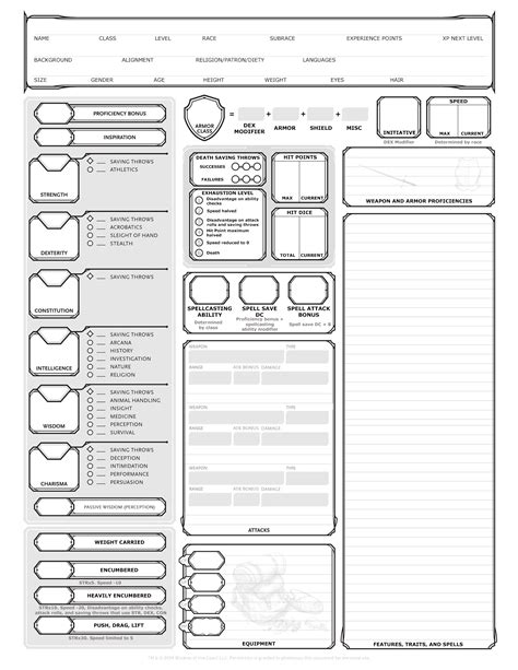 Character Sheet I Designed This For New Players And Added Some Things