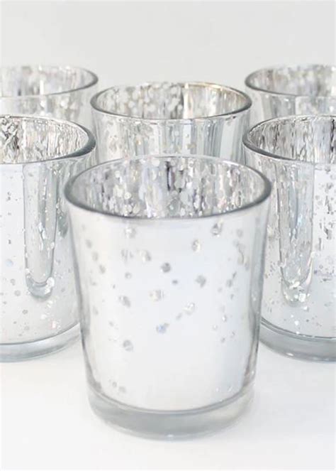 Silver Glass Votive Holder Cheap Wedding Decorations