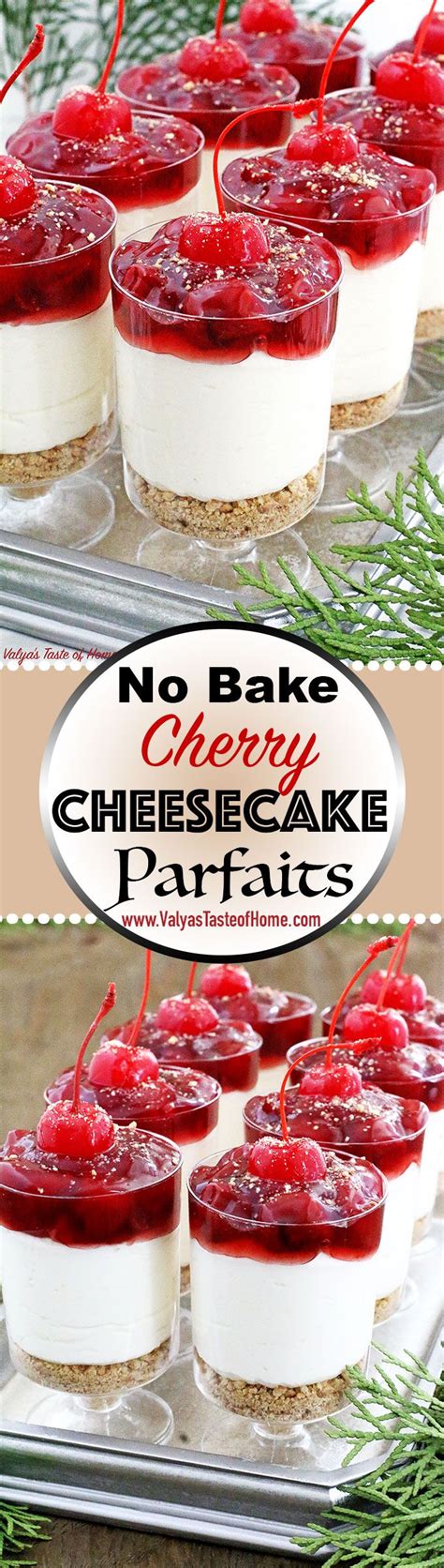 These No Bake Cherry Cheesecake Parfaits Are Not Only Beautiful But