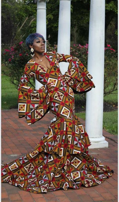 African Mermaid Dress Ankara Gown African Maxi Mermaid Gown - Etsy