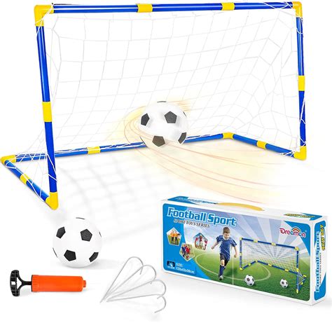 Dreamon Football Goal For Kids Post Net With Ball Pump Indoor Outdoor