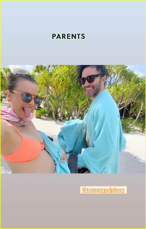 Photo: kaley cuoco bare baby bump tropical getaway with tom pelphrey 01 ...