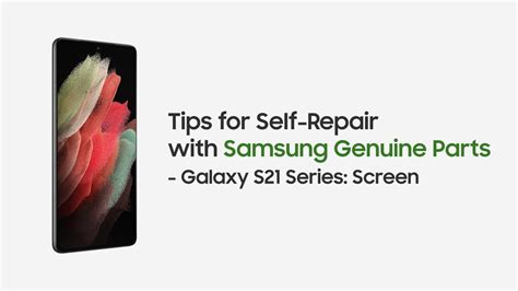 Samsung Support Self Repair Overview For Galaxy S Screen Youtube