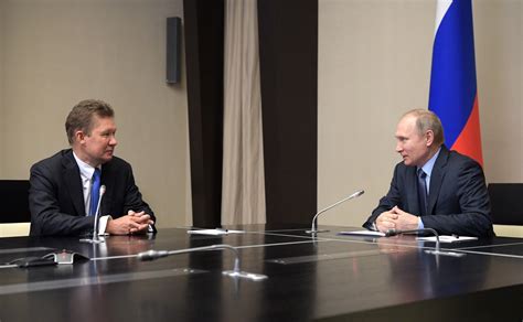 Meeting With Gazprom CEO Alexei Miller President Of Russia