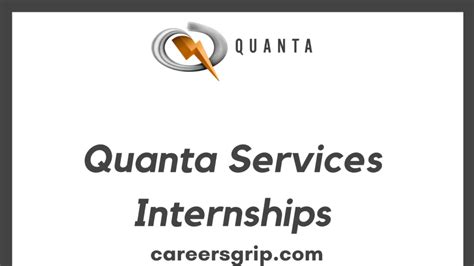 Quanta Services Internship Careers Grip