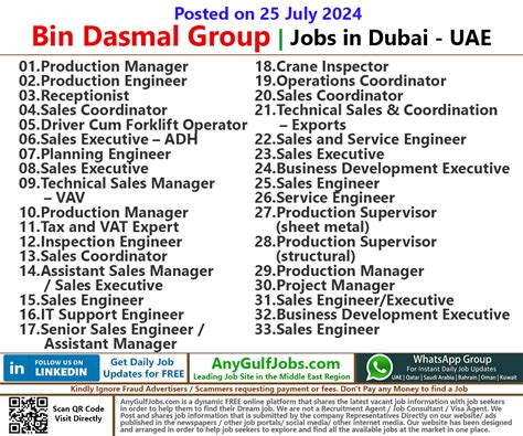 Bin Dasmal Group Jobs In Dubai UAE November 2024 AnyGulfJobs