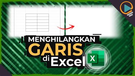 Cara Menghilangkan Garis Di Excel Youtube