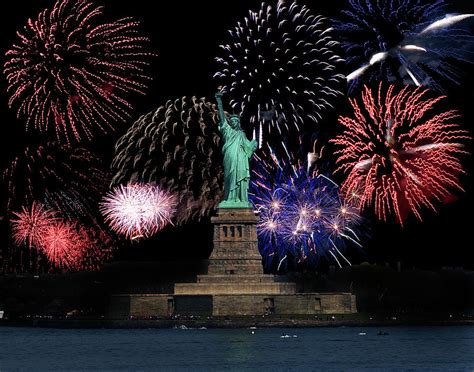 Liberty Fireworks 1 Photograph by BuffaloWorks Photography