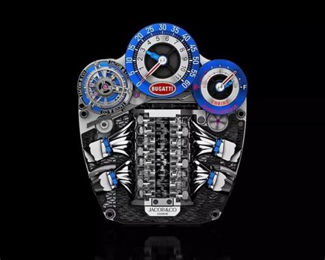 Relógio inspirado pelo Bugatti Tourbillon conta réplica do motor