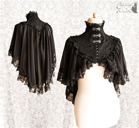 Capelet Victorian Gothic Shrug Steampunk Voile