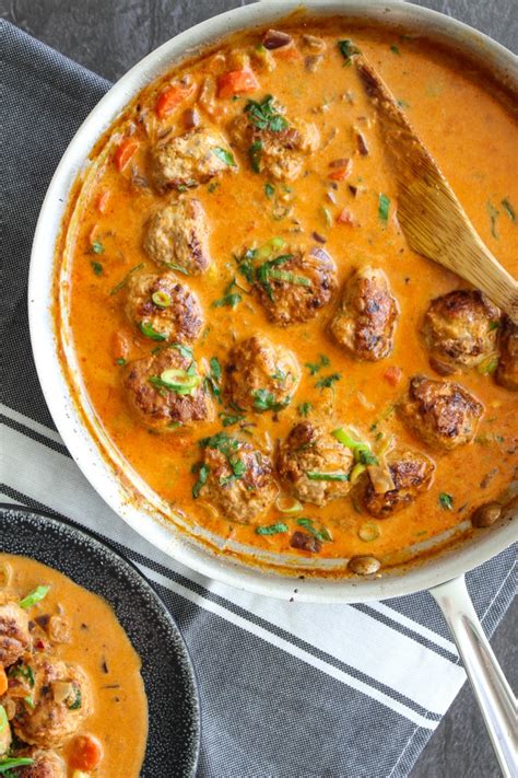 Thai Red Curry Chicken Meatballs Foodbyjonister