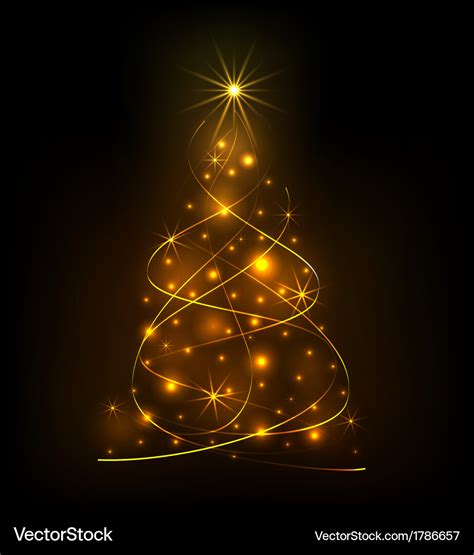 Abstract light christmas tree Royalty Free Vector Image