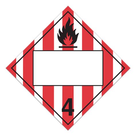 Blank 4-Digit Placard: Flammable Solids (Class 4.1) | INCOM Manufacturing