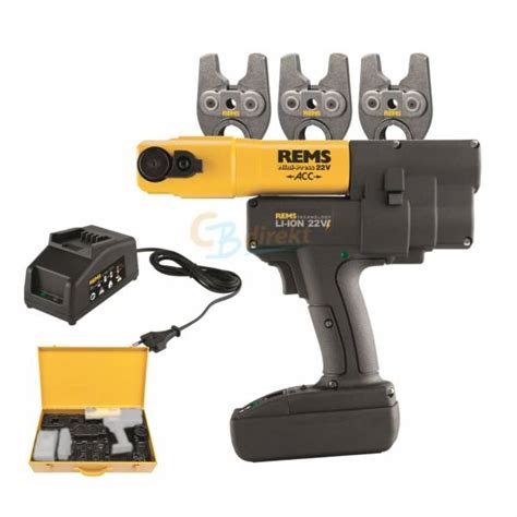 REMS Mini X Press 22V ACC Battery Crimping Tool Set 578010 3 Press