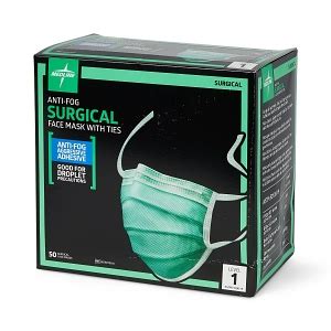 Medline Anti-Fog Surgical Face Masks with Ties | Medline Industries, Inc.