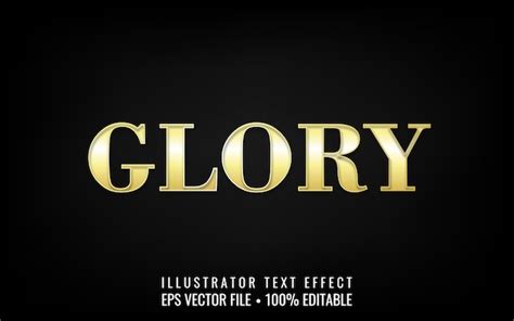 Premium Vector Editable Text Effect Gold Glory Text Style