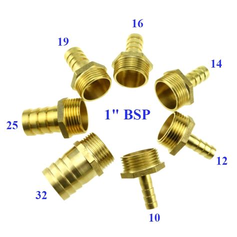 Brass Male Barb Hose Tail Fitting Fuel Air Gas Water Hose Oil 10mm 12mm