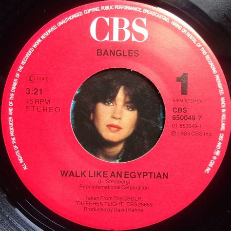 BANGLES Walk Like An Egyptian Angels Don T Fall In Love SP 7