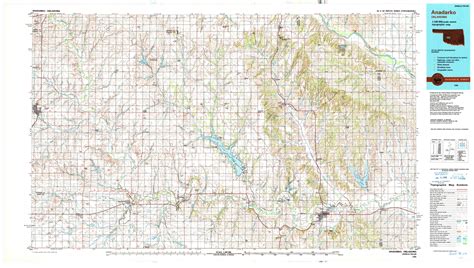 Clinton topographic map, OK - USGS Topo 1:250,000 scale