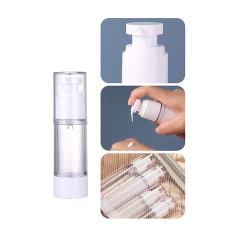 Airless Pump Press Bottle Empty Vacuum Lotion Bottles Clear Containers