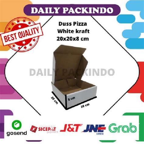 Jual Kardus Pizza Packaging Makanan Dll Putih Polos Murah Ukuran