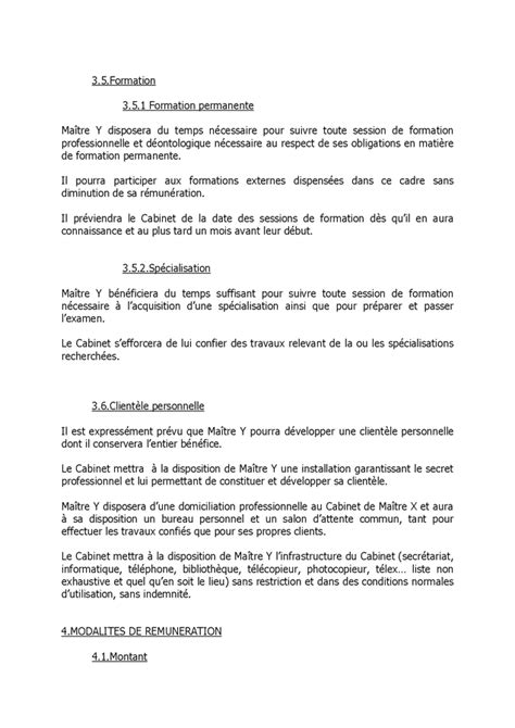 Modele De Contrat De Collaboration Le Cabinet Et L Avocat DOC PDF