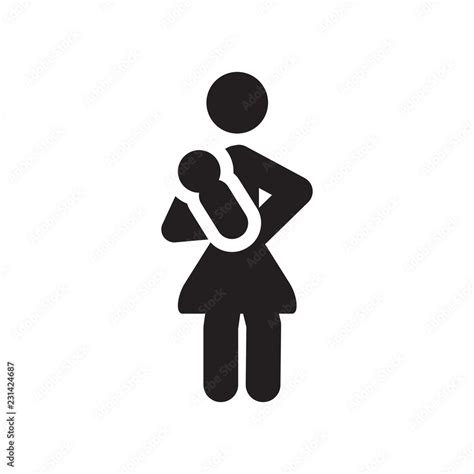 Woman Breastfeeding Icon Trendy Woman Breastfeeding Logo Concept On