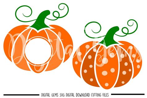 Pumpkin Svg Dxf Eps Png Files By Digital Gems Thehungryjpeg