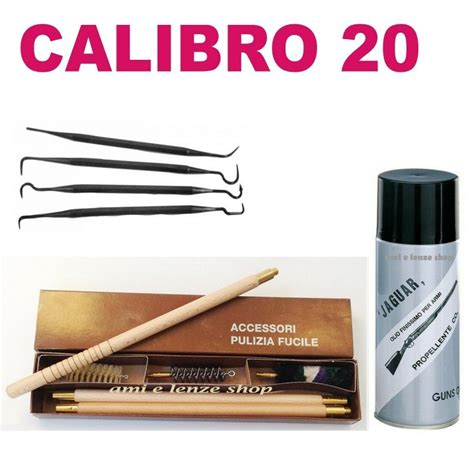 Kit Pulizia Fucile Calibro 20 Scovoli Olio Completo