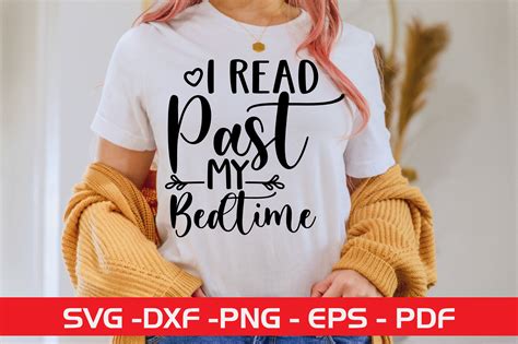 I Read Past My Bedtime Svg Design Graphic By Monidesignhat Creative