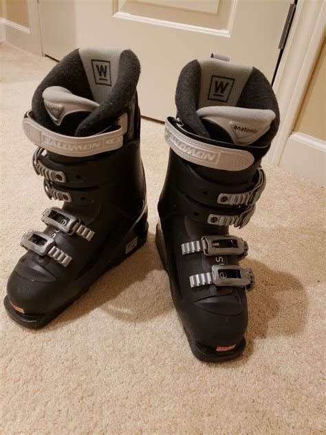 SALOMON SKI BOOTS PERFORMA 5 0 AUTOFIT Black Women S Mondo 23 0 Flex 55