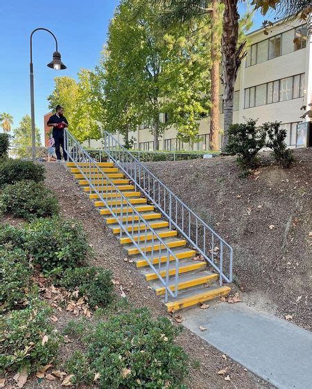 Cal State LA 16 Stair Rail FindSkateSpots