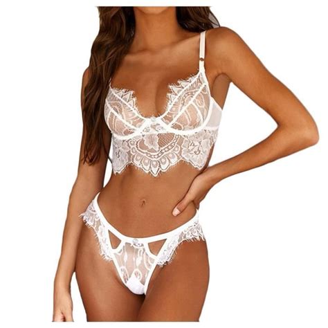 Femmes Sexy Dentelle Noire Soutien Gorge Sans Fil Lingerie V Tements De