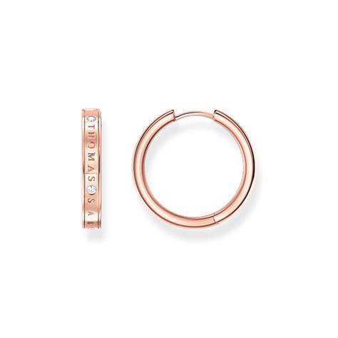 Creolörhängen Logo Med Vita Stenar Rosé Thomas Sabo Snabba