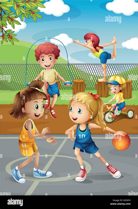 Kids Playing Sports Clipart