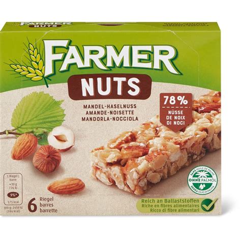 Kaufen Farmer Nuts Riegel mit Mandeln und Haselnüssen Migros