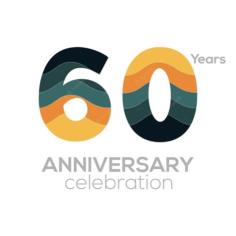 Premium Vector 60th Anniversary Logo Design Number 60 Icon Vector