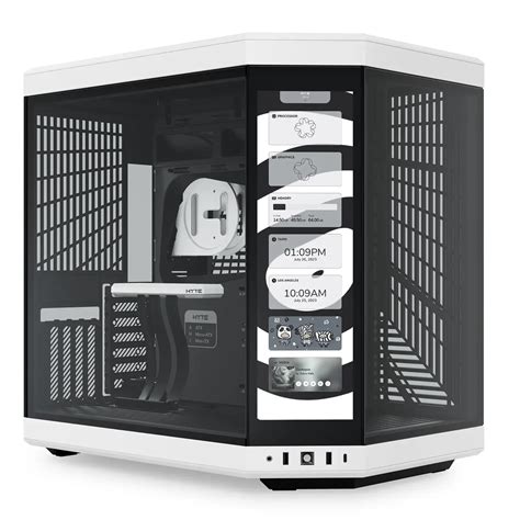 HYTE Y70 Touch ATX Dual Chamber Mid Tower ATX Computer Case Black Red