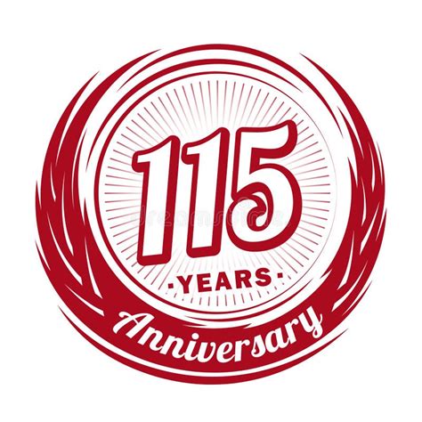 115 Year Anniversary Elegant Anniversary Design 115th Logo Stock