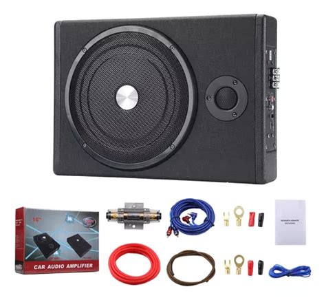 Subwoofer Amplificado Pulgadas V W Bajos Para Auto Env O Gratis